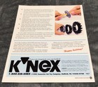 K   nex Bulldozer  1993  Vintage Booklet Instructions Manual Part Accessory  Z10