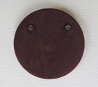 Antique Candlestick Telephone Bottom Leather Brown Round Base Western Electric 