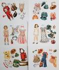 New 12 Page Paper Doll Vintage 40s 50s Repro Kid Toy Illustrator Hilda Miloche