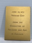 Brass Relief Of Pope Vatican City June 23  1973 From The Committee Of Religion