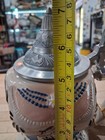 Dirndl Lady German Beer Stein Ceramic Figural Oktoberfest Pewter Lid Barware