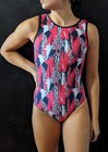 Plum Practicewear Gymnastics Leotard Pink White Black Animal Printed Size As
