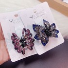 10pcs Crystal Claw Clip Flower Hair Claw Sparkling Rhinestone Hair Accessory
