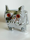 Vintage Mack Truck Chrome Bulldog Hood Ornament W Light Up Eyes  Works  