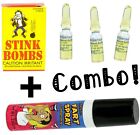 3 Liquid Stink Bombs   Butt Crack Ass Smell Joke Gag   1 Fart Spray Combo Set