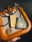 Adjustable Chain Natural Burmese Jade Gourd Pendant With Hand-carved Mantis gift
