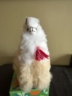 Llama alpaca Figure Handmade Real  alpaca Fur  Toy Ornament Multicolored 8   