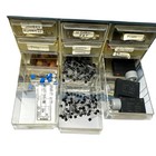 Vintage Metal Parts Cabinet Electronic Components Transistors Capacitors Led Lot