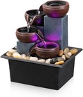 Tabletop Fountain 4 Level Small Waterfall Fountain Indoor Relaxing Water Feat   