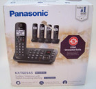 Panasonic Expandable Cordless Phone System Answering Machine 5 Handsets Black