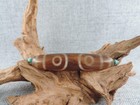 Antique 3 Eyes Tibetan Agate Dzi Bead For Necklace Pendant Bracele Gzi Bead F2