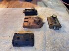 Lot Of 4 Antique Brass Heavy Duty Deadbolt   Latches Yale Eagle Vtg