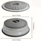 Microwave Food Cover Splatter Proof Vented Collapsible Kitchen Cooking Lid