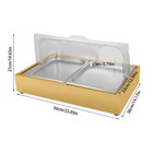 Dual Tray Buffet Food Serving Tray Modern Rectangular Tabletop Food Display Tray
