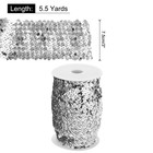 5 5 Yards 3 Inch Elastic Sequins Trim 3 Row Flat Sequin Strip Paillette Silver