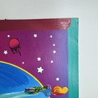 Peter Max Liberty W  Earth   Flag Original Mixed Media On Paper Hand Signed Max