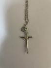 Real Solid 925 Sterling Silver Mens Cross Jesus Piece Crucifix Pendant Necklace
