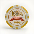  1000 Legends Poker Lounge Tournament Chip In Fair Condition