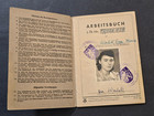 Post Wwii Ww2 German Arbeitsbuch Id W Photo Female Work Book