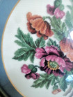 Petit Point Completed Framed  Flowers   12  X 12 