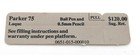 Parker 75 Lacquer Auburn Marble Ballpoint Pen    Pencil Set 63072  New Old Stock