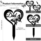 Wesiti Cemetery Decorations For Grave Metal Grave Marker Dad Memorial Garden Sta