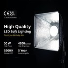 16x16 Softbox Lighting Kit 50w 5500k Led Photography Video Studio Equipment