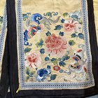 19th C  Antique Old Chinese Baizhequn Silk Embroidery Embroidered Textile Skirt
