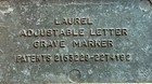 Vintage Grave Marker Laurel Adjustible Letter Patented Fast Shipping 