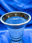 Czech Bohemia Crystal Glass - Cut Crystal Vase 21cm 8  Decorated Gold