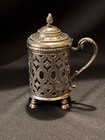 Antique French Solid 800 Silver Mustard Pot Frame