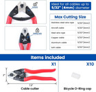 Muzata Cable Cutter Heavy Duty Stainless Steel Wire Rope Seal Cutter Aircraft Up