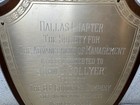Vintage 1952 Award Plaque B f  Goodrich Company John L  Collyer President