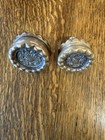Pair Ornate Heavy Antique Victorian Door Knob Eastlake Solid Cast Brass Hardware