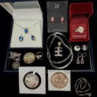 Junk Drawer Silver Lot  3 - Silver Coins  All Sterling Jewelry -all Silver Lot
