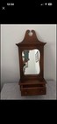 Vintage Wooden Wall Mirror With Drawer Wall Mounted Farm Cottage Rustic