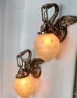 Vintage Brass Wall Light Home Decor Set Of 1 Art Nouveau Swan Wall Sconce Light
