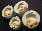 Your Choice  - Flexible Food Grade Silicone Press Mold Of Female Doll Face Cab 