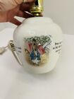 Vintage Wedgewood Beatrix Potter Peter Rabbit Lamp England No Shade Works