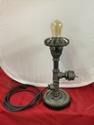 Steampunk Industrial Style Table Lamp Gears Sprockets Rare Unique 