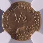 1852 California Gold Token 1 2 Indian Bear Ngc Ms66 Gem Territorial Gold Coin