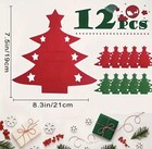 Christmas Tree Fork Holder Cover Cutlery Bag Birthday Party Dining Table 2024