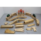 Brio Train Set Kids Os Tan Wooden Railway Expansion Lot Crane Tunnel Tracks