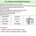 Cat Water Fountain Stainless Steel 74oz 2 2l Automatic Pet Dog Water Fountain