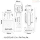 Aluminum Front   Rear Skid Plate Set  5337 For Rc 1 10 Car Traxxas Revo 53097-3