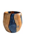 New Hand Turned Wood And Resin Art Vase Bowl Decor Handmade Idaho Free Shipping