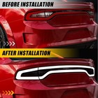Tail Light Rear Race Track White Vinyl Decal Tint White For 15-23 Dodge Charger