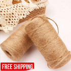 100m Natural Jute Twine Rope Roll Knitting Gift Wrapping Crafts Garden Packaging