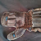 Auth Antique Japan Samurai Kote Armguards-edo Period Chain Mail Armor Gauntlet