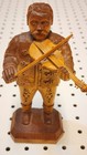 Vintage Hungarian Hand Carved Wood Violinist Signed Kj Folkart Centrum Budapest
